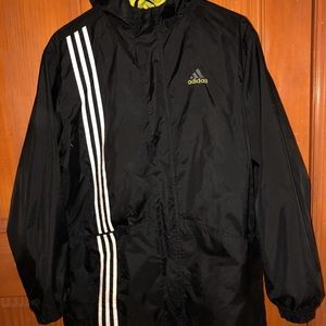 Black and white adidas zip up